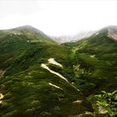 長野、仙丈ケ岳、山頂を望む 