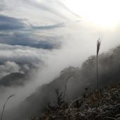 岡山、下蒜山、太陽と雲のドラマが続く 