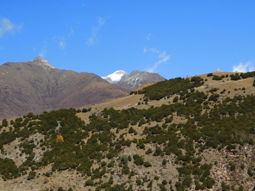 四川省・八美から丹巴路へ 雅拉雪山を望む 紅葉の丹巴路1 紅葉の丹巴路2 四姑娘山の秋の写真 錦秋の丹巴路を行く3-4
