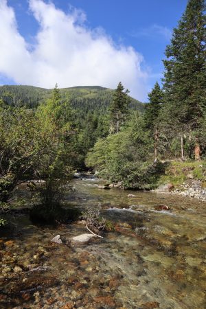 四川省・成都賽窄巷子、塔嶺村、葫芦海への登山道、葫芦海の写真　仙境の村、党嶺から葫芦海に登る3-9