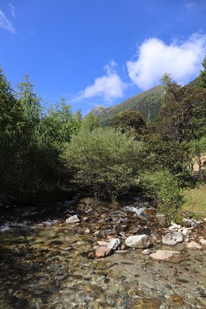 四川省・成都賽窄巷子、塔嶺村、葫芦海への登山道、葫芦海の写真　仙境の村、党嶺から葫芦海に登る5-8