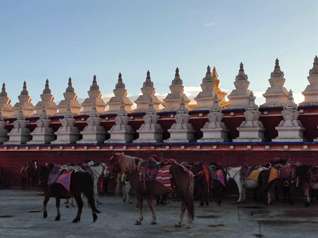四川省・木雅大寺、塔公草原の写真　雅拉雪山を守る木雅大寺4-4