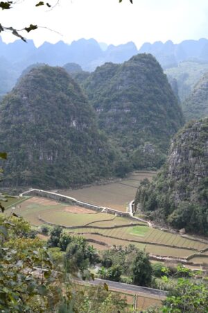 貴州省・の写真　カルスト峰の林と古銀杏の村、大瀑布4-6