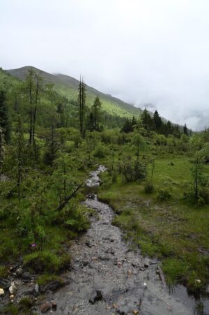 四川省・の写真　四姑娘山（スクニャン山）の渓谷を歩き中路蔵寨を訪ねる4-10