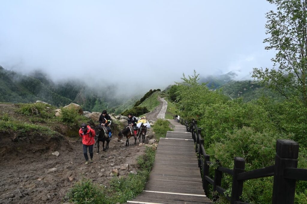 四川省・の写真 四姑娘山(スクニャン山)の渓谷を歩き中路蔵寨を訪ねる5-4