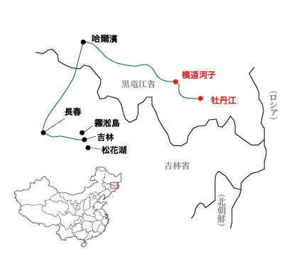 黒竜江省・周辺の略地図