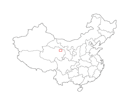 青海省・丹ガ尓（タンガル）古城／西寧塔尓寺／西寧駱駝寺周辺の略地図