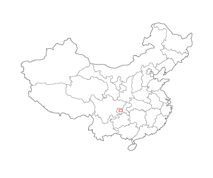 重慶・重慶市内／大足周辺の略地図