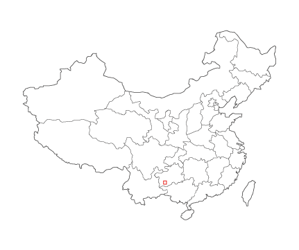 貴州省・黄果樹瀑布／妥楽（トゥオル）村／瑶族の村周辺の略地図