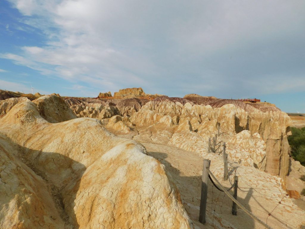 新疆ウィグル自治区・五彩灘の写真 砂漠と緑の競演-4