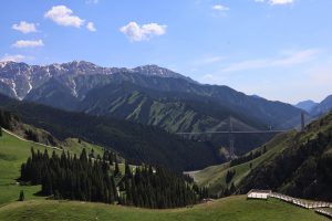 新疆ウィグル自治区・賽里木（サリム）湖、果子溝の写真　碧水、碧空、山花爛漫の伊犁河谷へ2-8
