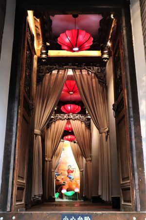 四川省・成都賽窄巷子／塔嶺村／葫芦海への登山道／葫芦海の写真　仙境の村、党嶺から葫芦海に登る-9