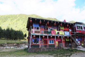 四川省・成都賽窄巷子、塔嶺村、葫芦海への登山道、葫芦海の写真　仙境の村、党嶺から葫芦海に登る2-10