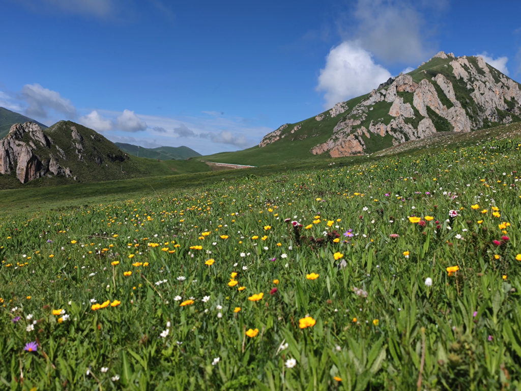 甘粛省・国道345号と黄河の写真 母なる黄河を渡り国道345号を行く2-1