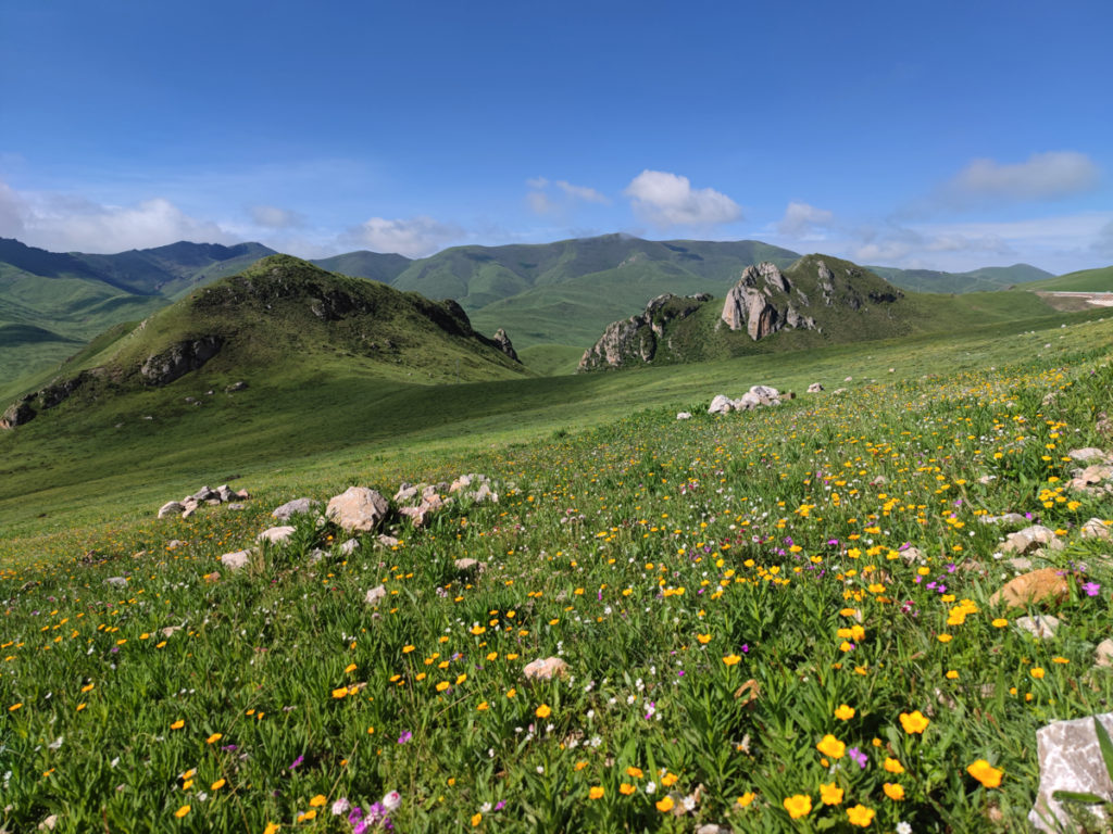甘粛省・国道345号と黄河の写真 母なる黄河を渡り国道345号を行く2-3