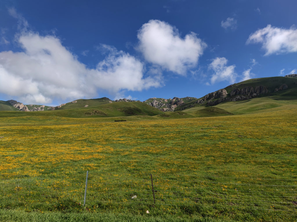 甘粛省・国道345号と黄河の写真 母なる黄河を渡り国道345号を行く2-4