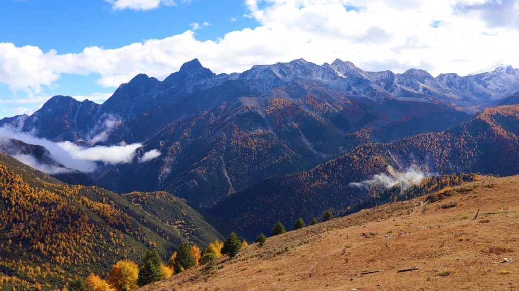 四川省・八美高原の写真　八美の紅葉に魅せられて-2