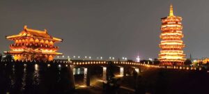 河南省・洛陽、龍門峡の写真　中原の都、洛陽應天門と牡丹-7